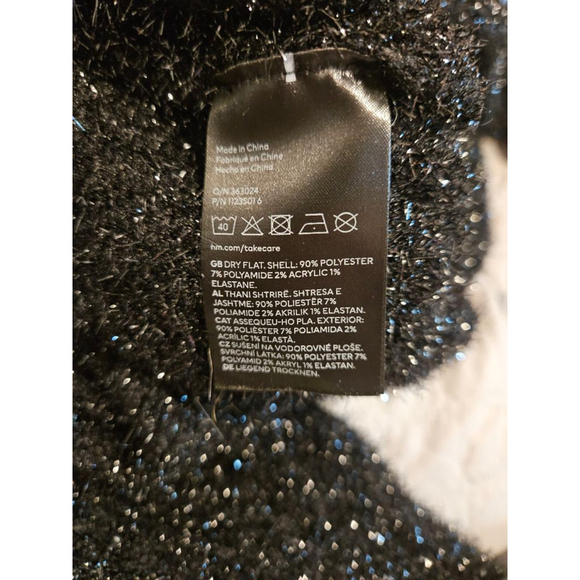 Women's H&M Black Sparkly Oversized Sweater Size S - Picture 4 of 10